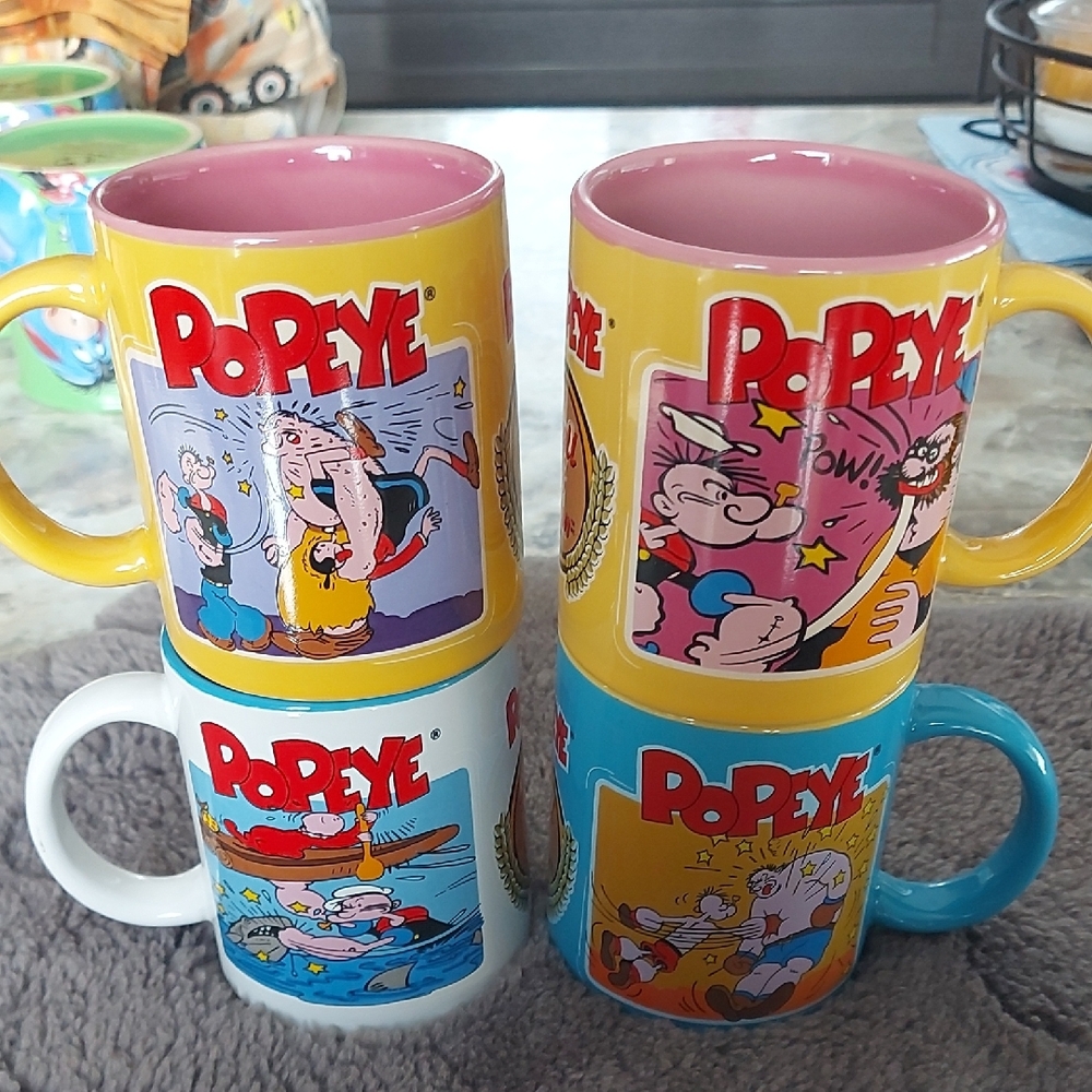 Popeye Cermice Coffee Mugs